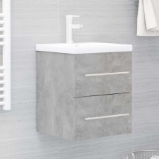 betonszürke szerelt fa mosdószekrény 41 x 38,5 x 48 cm fürdőszoba bútor