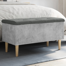  Betonszürke szerelt fa tárolópad 82x42x46 cm bútor