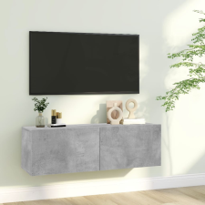  Betonszürke szerelt fa TV-szekrény 100 x 30 x 30 cm bútor