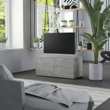  Betonszürke szerelt fa TV-szekrény 80 x 34 x 36 cm bútor