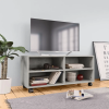  Betonszürke szerelt fa TV-szekrény görgőkkel 90 x 35 x 35 cm