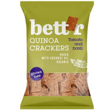  Bettr bio vegán gluténmentes quinoa kréker bazsalikom&amp;paradicsom 100 g előétel és snack