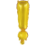 Betűs Gold, Arany ! betű fólia lufi, 43 cm