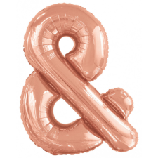 Betűs Rose Gold & betű fólia lufi 108 cm party kellék