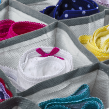 bewello 12 rekeszes szövet tárolódoboz – 32×16×11 cm fiókrendező és szekrényrendező bútor