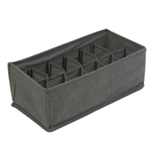 bewello 12 rekeszes szürke szövet tárolódoboz 37x16x11cm BW2079 bútor