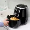  Bewello Deluxe Olaj nélküli meleglevegős fritőz, 3,7 liter forrólevegős fritőz olaj nélküli sütő 1500w -s Airfryer extra nagy kapacitású 1500W 2023-s modell