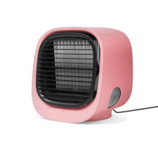 bewello Hordozható mini léghűtő ventilátor - USB - rózsaszín (Mini léghűtő) ventilátor
