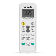 bewello univerzális légkondicionáló távirányító - 1000 az 1-ben - 2 x aaa - fehér bw4008 távirányító