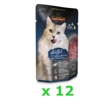 Bewital Leonardo bivalyhús áfonyával nedves macskaeledel 16x85 g macskaeledel