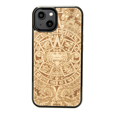 Bewood Aztec Calendar Aniegre tok iPhone 15 - barna tok és táska
