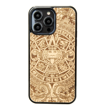Bewood Aztec Calendar Aniegre tok iPhone 15 Pro Max - barna tok és táska