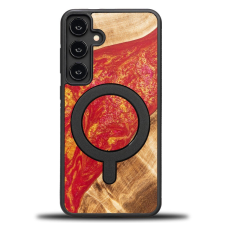 Bewood Neons Paris MagSafe-kompatibilis tok Samsung Galaxy S24 Plus - barna-piros tok és táska