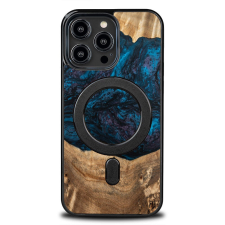 Bewood Planets Neptune MagSafe-kompatibilis tok iPhone 15 Pro Max - barna-kék tok és táska