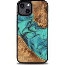 Bewood Turquoise Tok iPhone 15 Plus - Barna-Kék (5907511792903) tok és táska