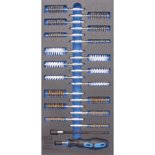 BGS Technic 1/3 Szerszámtálca szerszámkocsihoz: 20 részes kefe készlettel (BGS 4043) szerszámkészlet