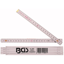 BGS Technic Fa ősszehajtható mérőléc (colostok), 2m (BGS 2053) barkácsolás, csiszolás, rögzítés