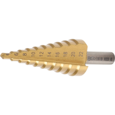 BGS Technic Kúpos lépcsősfúró, titán bevonatú, 4-22mm (BGS 1618) barkácsolás, csiszolás, rögzítés