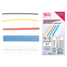 BGS Technic Zsugorcső készlet, színes, 100 darabos (BGS-8123) autójavító eszköz