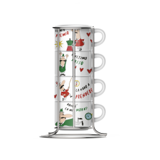 Bialetti Cappuccino csésze szett állvánnyal (4db) konyhai eszköz