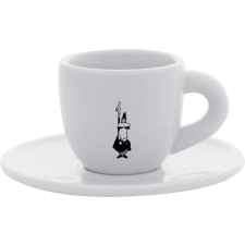 Bialetti Y0Tz097 Moka csésze tányérral, fehér kávéfőző kellék