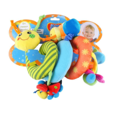 Biba Toys Spirál kukac textil bébijáték bébijáték kiságyra