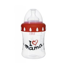 Bibi Cumisüveg - I Love mama, Piros, 250 ml cumisüveg