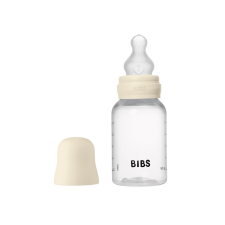 Bibs cumisüvegszett 150 ml - szilikon cumifejjel - krémfehér cumisüveg