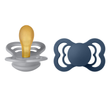 BIBS Supreme cumi 2-es szett (Delfin/Acélkék), 6-36 hó cumi