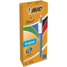 Bic Golyóstoll, 0,32 mm, nyomógombos, négyszínű, BIC "4 Colours Original" (982866) toll