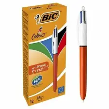 Bic Golyóstoll, 0,3 mm, nyomógombos, négyszínű, BIC "4 Colours Fine" (982867) toll