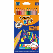 Bic Kids Evolution Stripes színesceruza készlet 12db-os famentes, hatszög 950522 színes ceruza