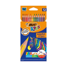 Bic Színes ceruza BIC Kids Evolution hatszögletű hajlékony csíkos környezetbarát 12 db/készlet színes ceruza