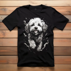  Bichon Frisé póló (Férfi)(DARK)