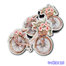  Bicikli figura virágokkal M7cm 5db/csomag dekorációs kellék