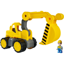 BIG Power-Worker Kotrógép figurával - Sárga autópálya és játékautó