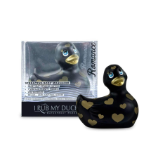 Big Teaze Toys My Duckie Romance 2.0 - kacsa vízálló csiklóvibrátor (fekete-arany) vibrátorok