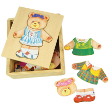 Bigjigs Fa öltöztető puzzle dobozban - Mackó néni (691621087640) puzzle, kirakós