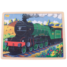 Bigjigs fa puzzle történelmi vonat Flying Scotsman 35 db puzzle, kirakós