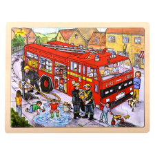 Bigjigs fa puzzle Tűzoltók 24 db puzzle, kirakós