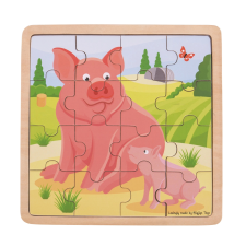 Bigjigs játékok malac és kismalac puzzle puzzle, kirakós