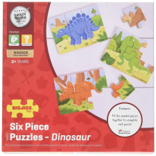 Bigjigs Készlet 3 fa kirakós játék - Dinoszauruszok puzzle, kirakós
