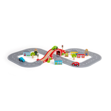 Bigjigs Rail Fa 8-as autópálya szürke kreatív és készségfejlesztő