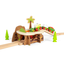 Bigjigs Rail fa alagút lávagödör kreatív és készségfejlesztő