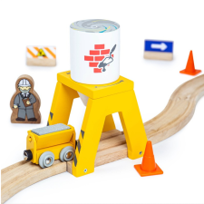 Bigjigs Rail fa beton silo kreatív és készségfejlesztő