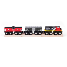 Bigjigs Rail fa CN tehervonat vagonok kreatív és készségfejlesztő