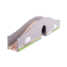 Bigjigs Rail fa híd alagúttal farm kreatív és készségfejlesztő