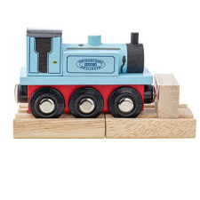 Bigjigs Rail fa kék vonat kreatív és készségfejlesztő
