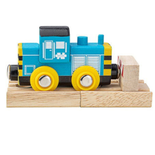 Bigjigs Rail fa Shunter vonat kreatív és készségfejlesztő