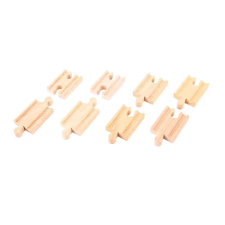 Bigjigs Rail fa síncsatlakozók 7 cm 8 db kreatív és készségfejlesztő